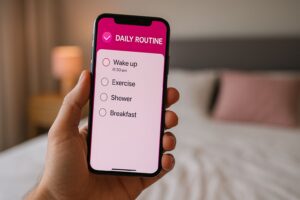 app voor dagelijkse routine, dagelijkse routine